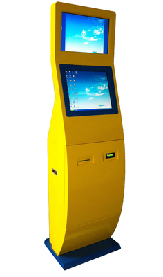Quiosco dual interactivo del pago del uno mismo de la pantalla con la impresora térmica Cash Acceptor