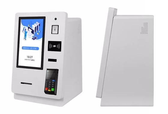 Quiosco elegante automático del incorporar del hotel de 15,6 pulgadas con el escáner del pasaporte del dispensador de la tarjeta
