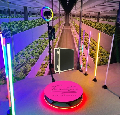 Photobooth de 360 ​​grados para bodas 360 Photo Booth Suministros de fiesta giratorios automáticos con estuche de vuelo