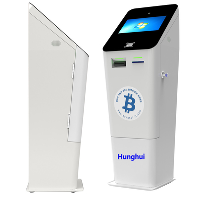 La atmósfera de Cryptocurrency del quiosco del cajero automático de Bitcoin de la pantalla táctil trabaja a máquina la cartera de Bitcoin de la ayuda