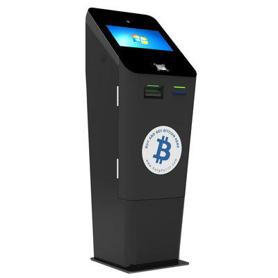 Hunghui cobra en efectivo fuera de la máquina Crypto de la caja de Bitcoin del negro de la máquina del cajero automático