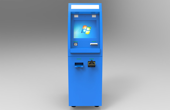 máquina del cajero automático del banco de la pantalla táctil 19inch con el aceptador y el dispensador a granel del efectivo