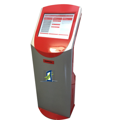 Quiosco interactivo de la pantalla táctil de la máquina del cajero automático del banco de 19,1 pulgadas con la impresora del boleto