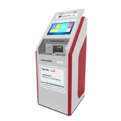 Bancos todos en una máquina del quiosco del pago al contado 10 puntos de la pantalla táctil