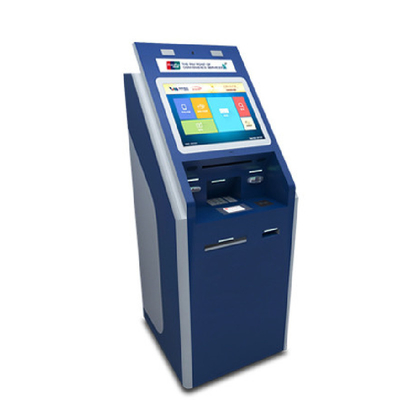 Bancos todos en una máquina del quiosco del pago al contado 10 puntos de la pantalla táctil