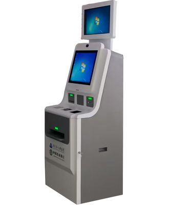 terminal del banco del quiosco del servicio del uno mismo de la pantalla táctil 17inch con el depósito en efectivo