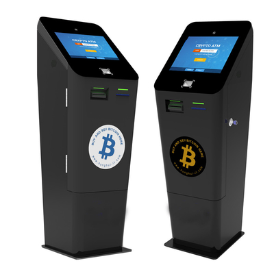 Quiosco capacitivo del cajero automático de Bitcoin del banco del tacto con el terminal del pago del aceptador del depósito en efectivo