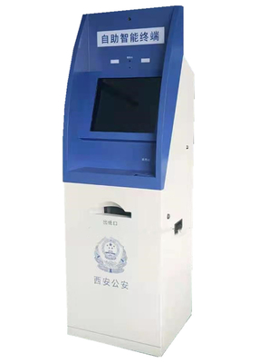 Máquina capacitiva del quiosco del servicio del uno mismo del tacto del gobierno para uso general con la impresora laser A4