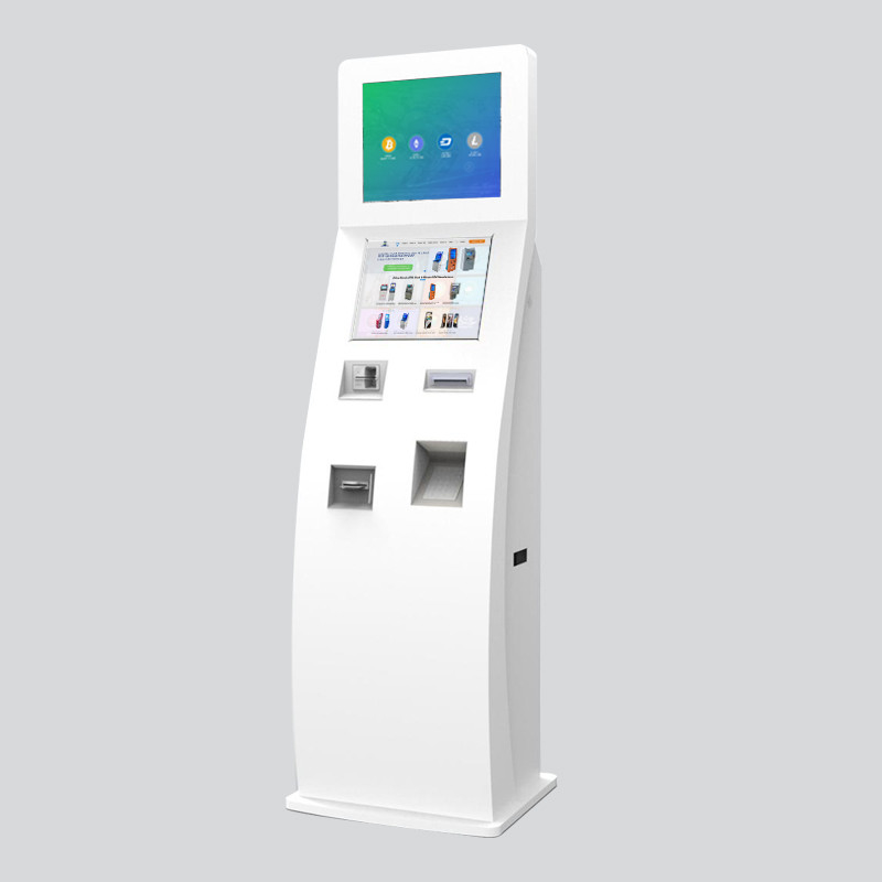 Máquina de pago de kiosco de autoservicio de 17 pulgadas de pantalla IR táctil doble en la tienda minorista
